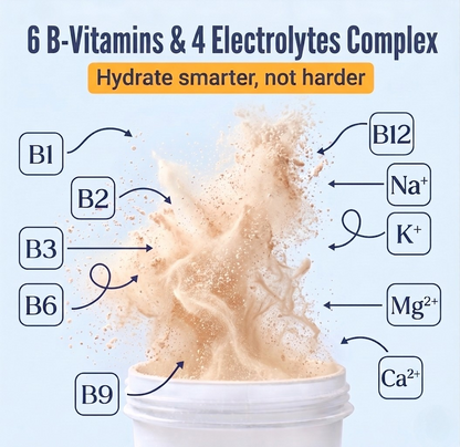 Navi Hydration Peach Mango Hydration Powder – 6 B-Vitamins & 4 Electrolytes | Sugar Free | 30 Servings